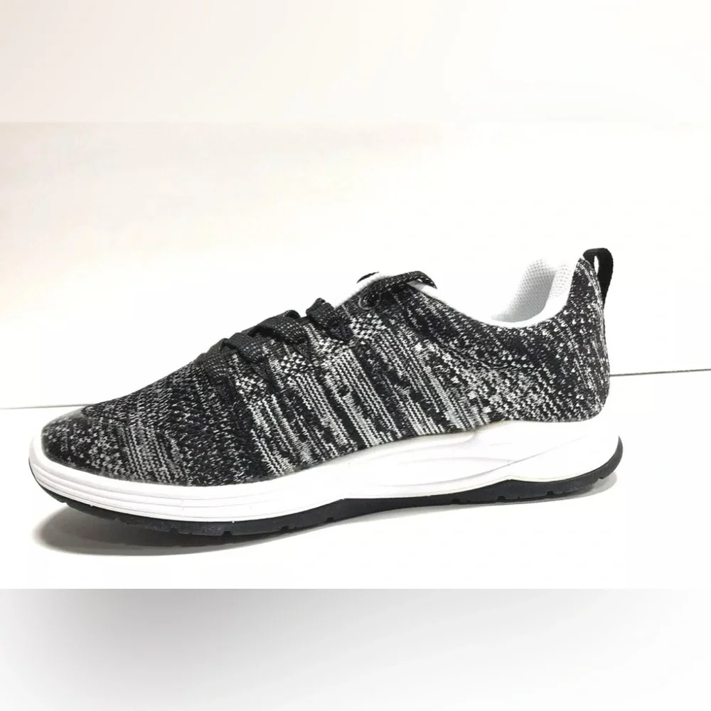 Drew, Galaxy Sneaker Black/White Knit Shoes, Womens Size 5.5 M